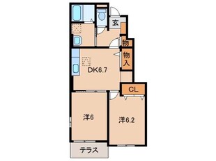 スウィート田尻の物件間取画像